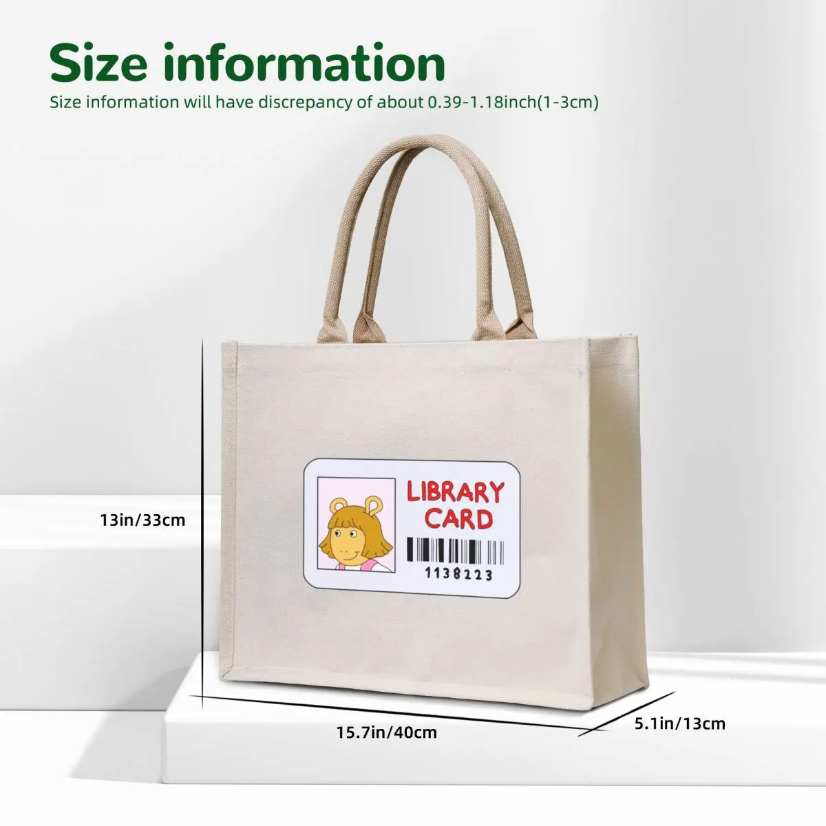 Dw library card tote bag холщовая - Фотография_5