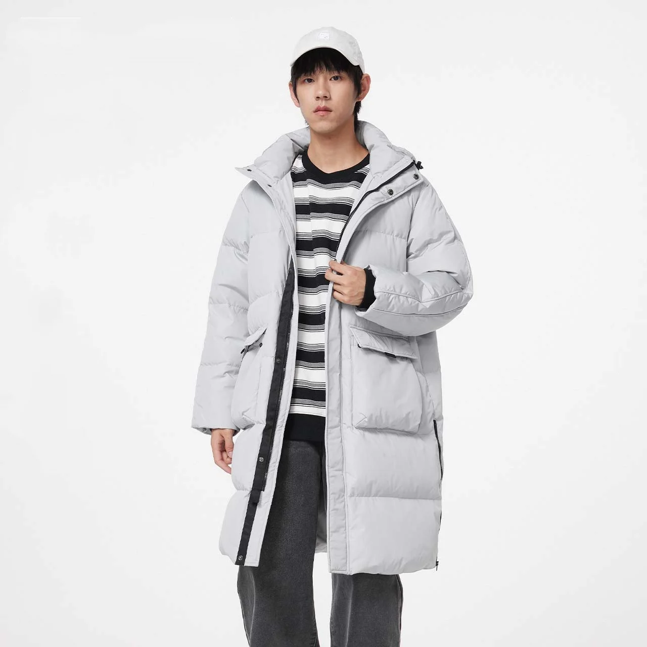 Metersbonwe мужской длинный пуховик - Фотография_5
