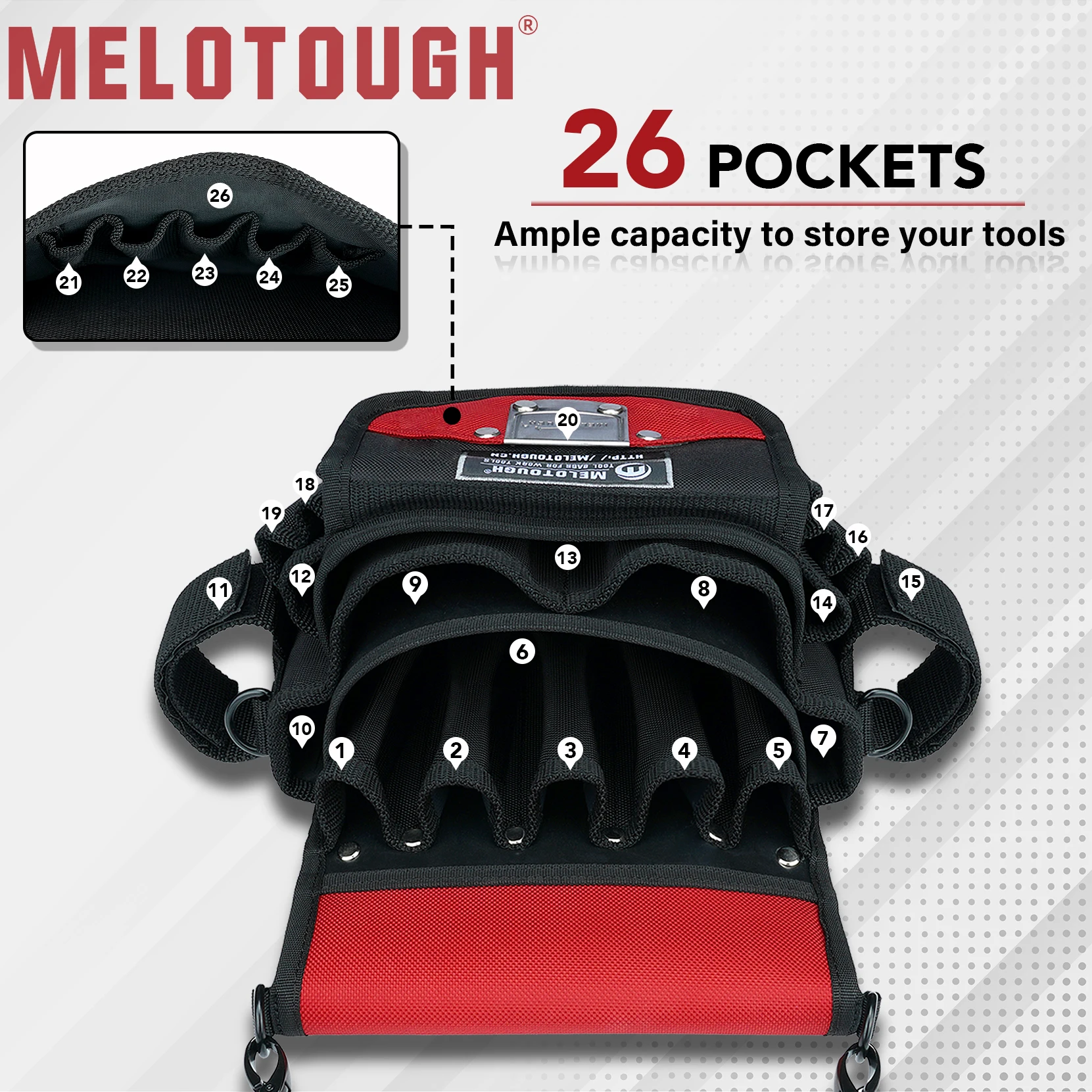 Сумка для инструментов с зажимом для ремня - Фотография_3