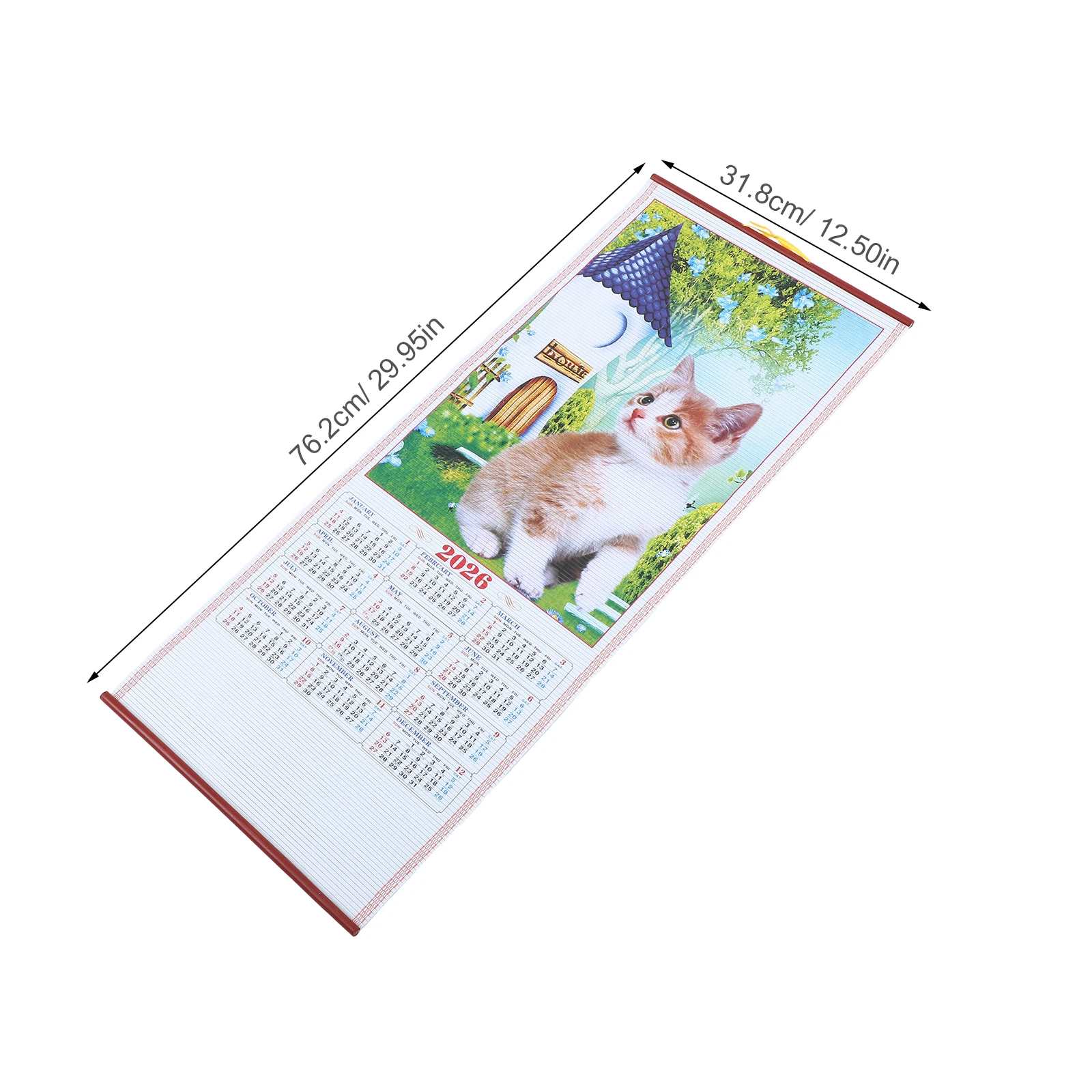 Год 2026 подвесной свиток из искусственного ротанга - Фотография_6