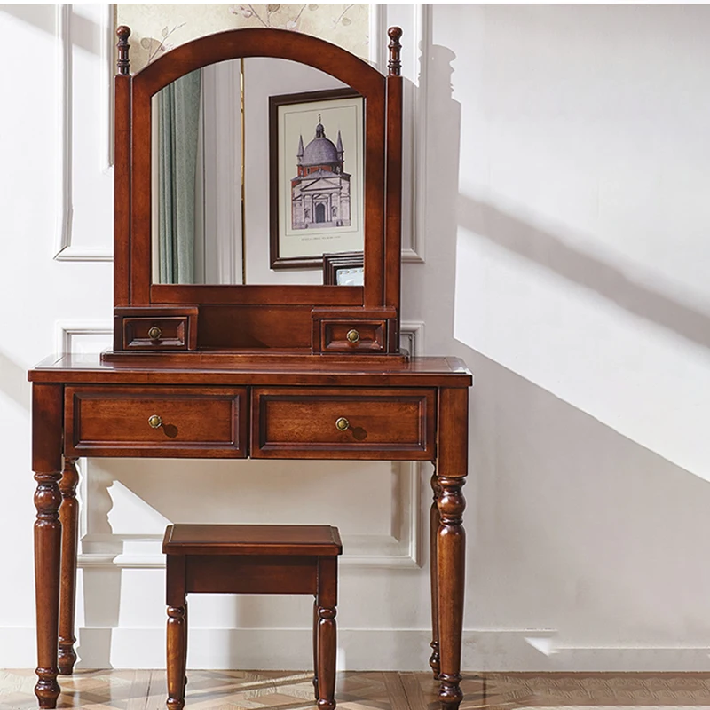 Зеркало, деревянный туалетный столик для макияжа - Фотография_4