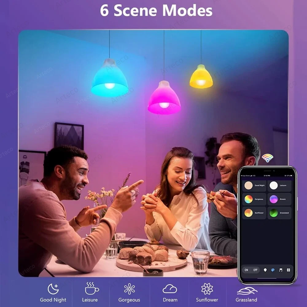 Bluetooth smart led bulb tuya light - Фотография_2