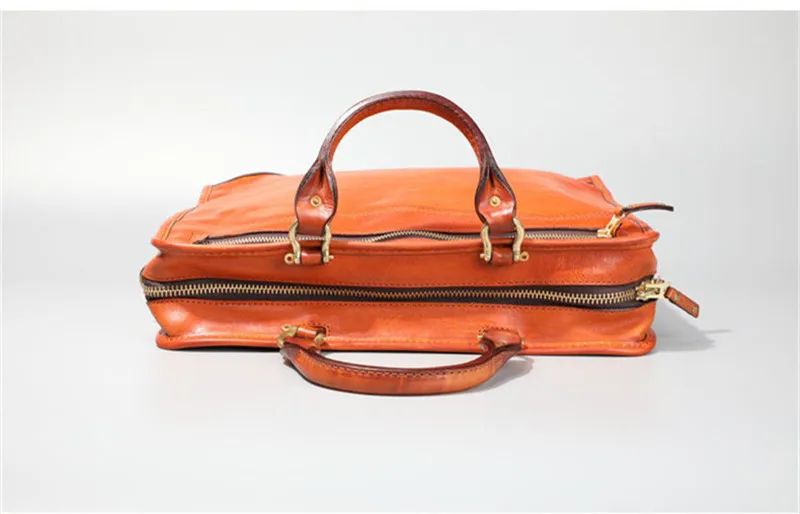 Модный роскошный мужской и женский портфель из натуральной кожи - Фотография_6