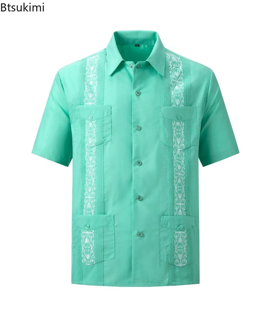 Новые мужские рубашки guayabera на молнии - Фотография_2