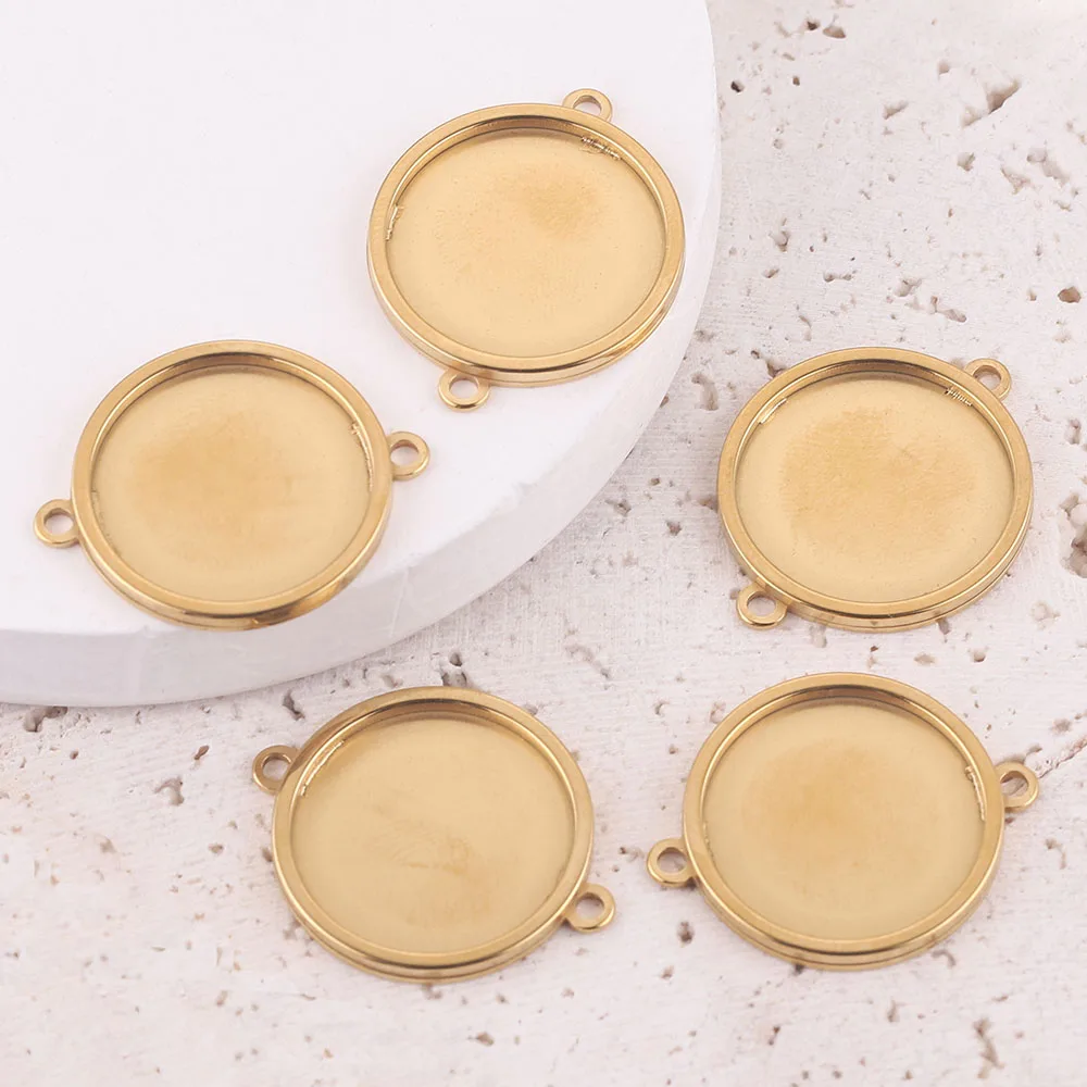 Пустой кабошон из смолы с двумя отверстиями