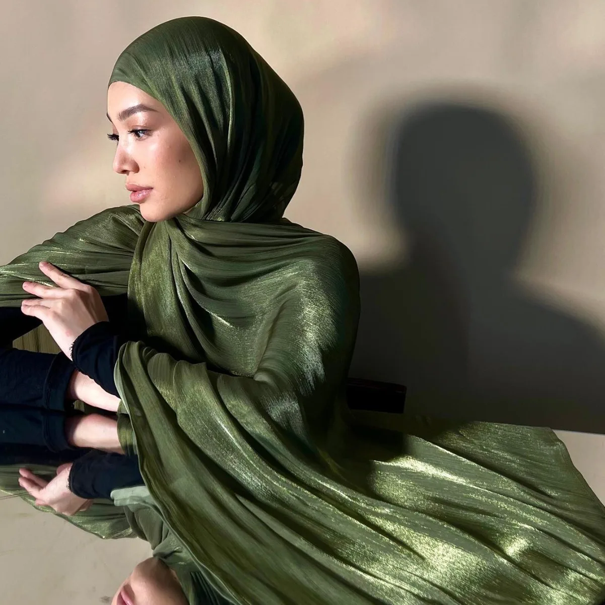 Шелковый шарф-хиджаб shimmershawl - Фотография_2