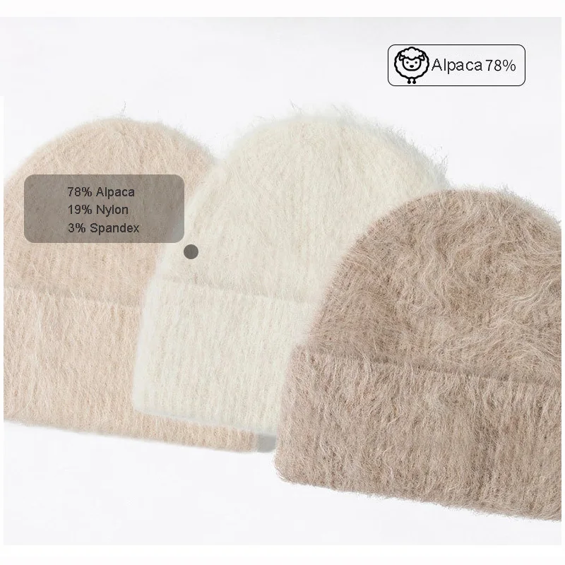 Пушистые шапки из шерсти альпаки - Фотография_5