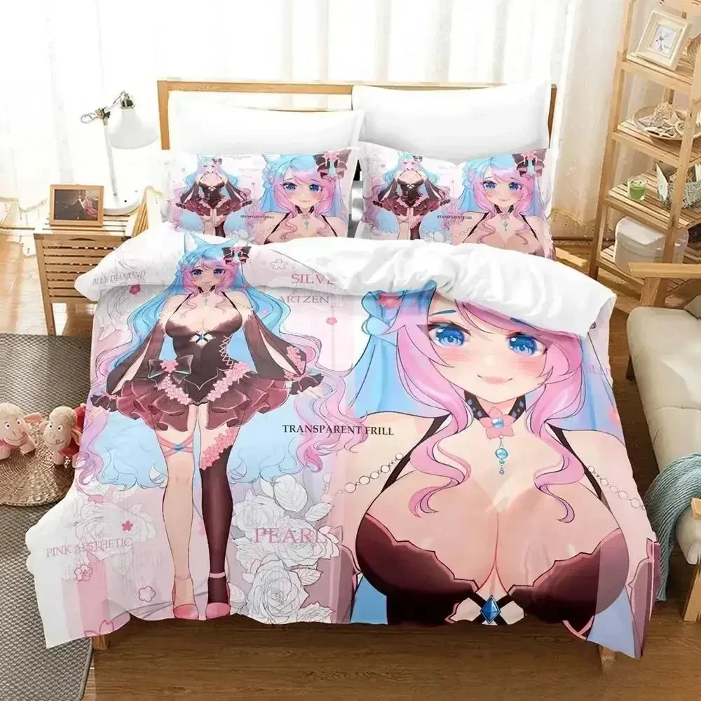 Новый сексуальный комплект постельного белья silvervale vtuber для девочек - Фотография_4