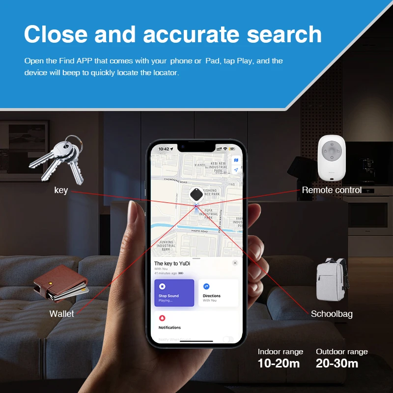 Xiaomi mini smart pets locator with find my app bluetooth 5 - Фотография_5
