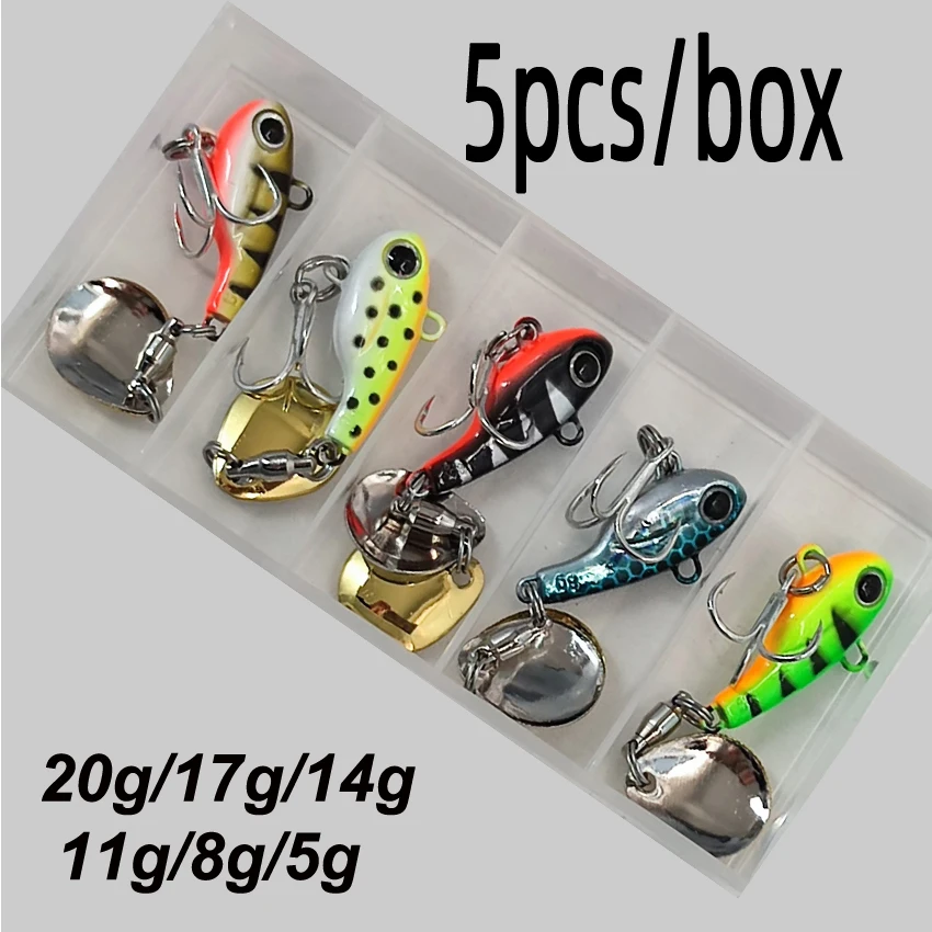 Металлическая рыболовная приманка vib с блестками для ловли форели