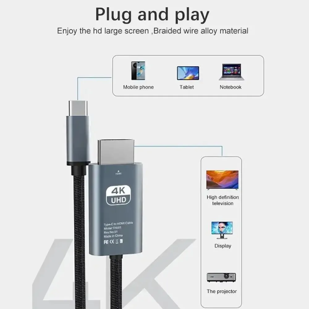 Адаптер для дисплея hdtv с usb c на 4k 30 гц/60 гц - Фотография_3