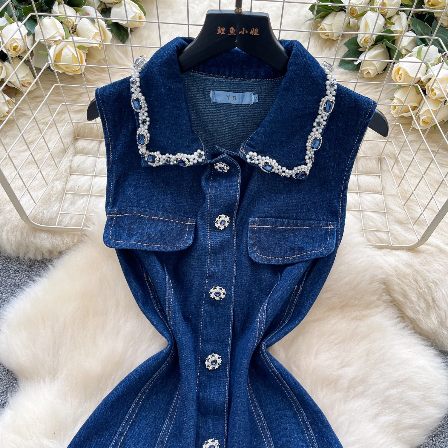 Джинсовое платье женские платья - Фотография_6