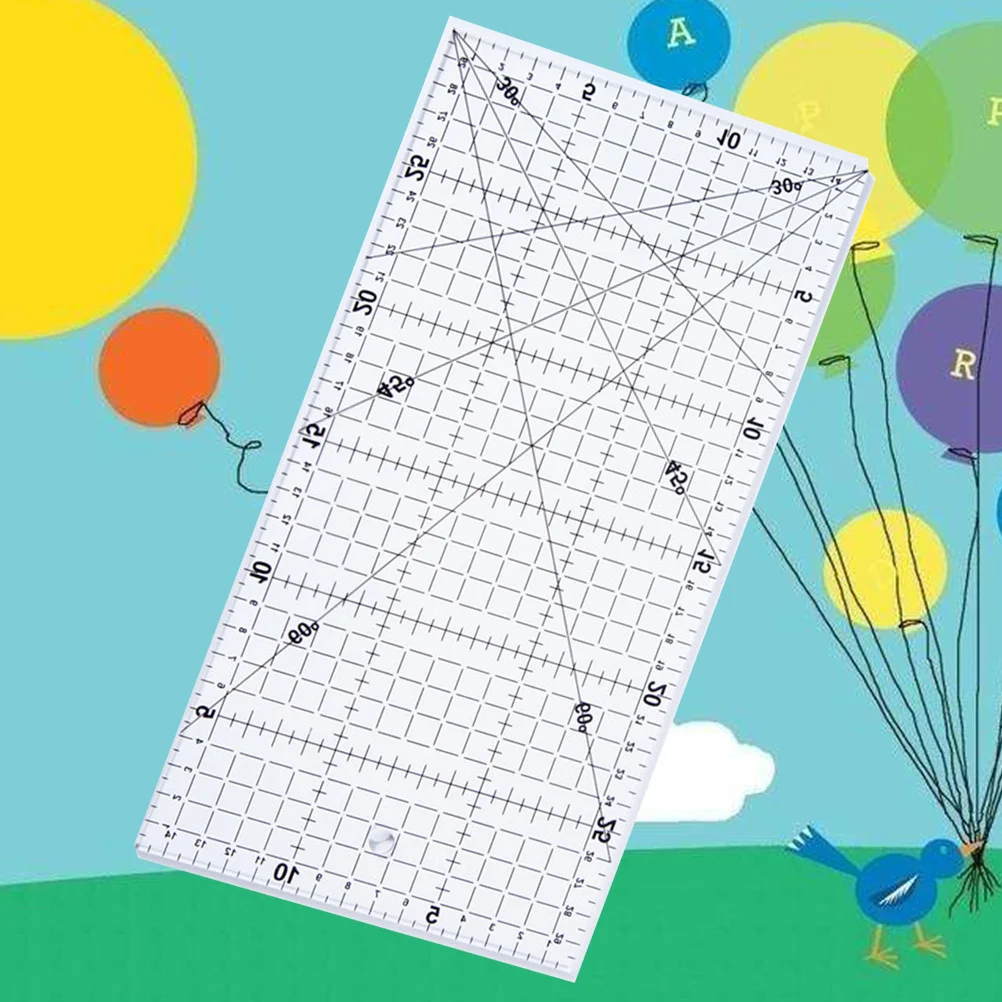 Черная акриловая квадратная линейка 15x30 см - Фотография_4