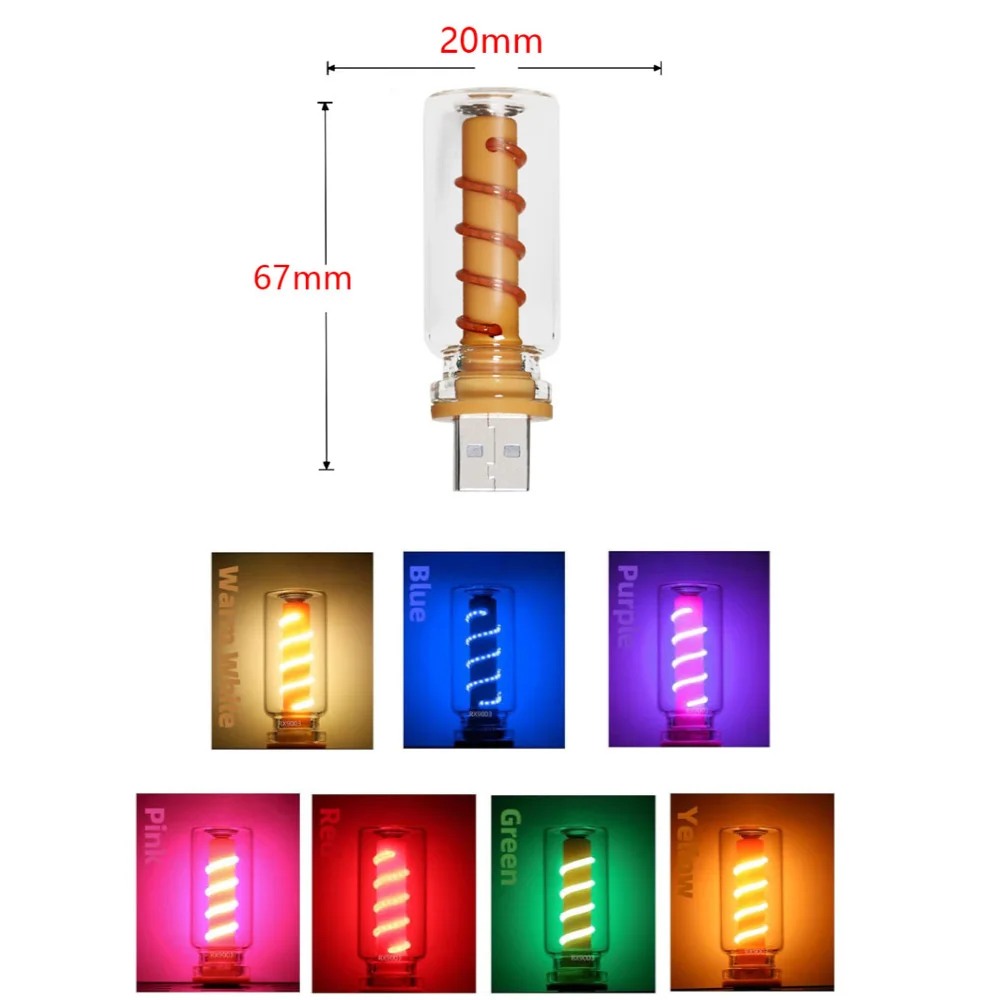 Usb светодиодная спиральная накаливания с сенсорным затемнением - Фотография_2