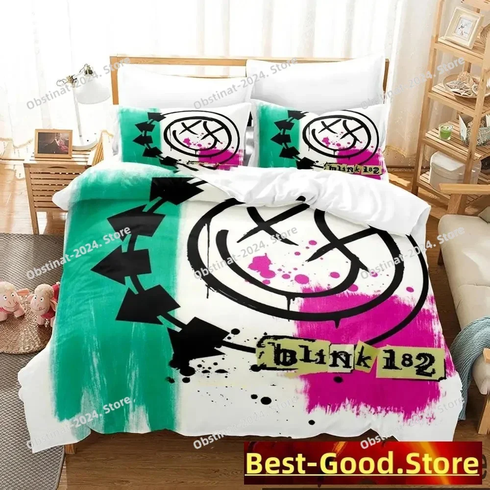 Модный комплект постельного белья с 3d принтом blink-182 band logo