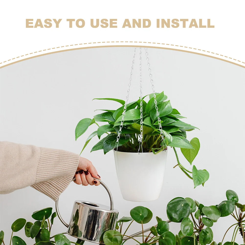 Подвесная цепочка для цветочного горшка: белые - Фотография_6