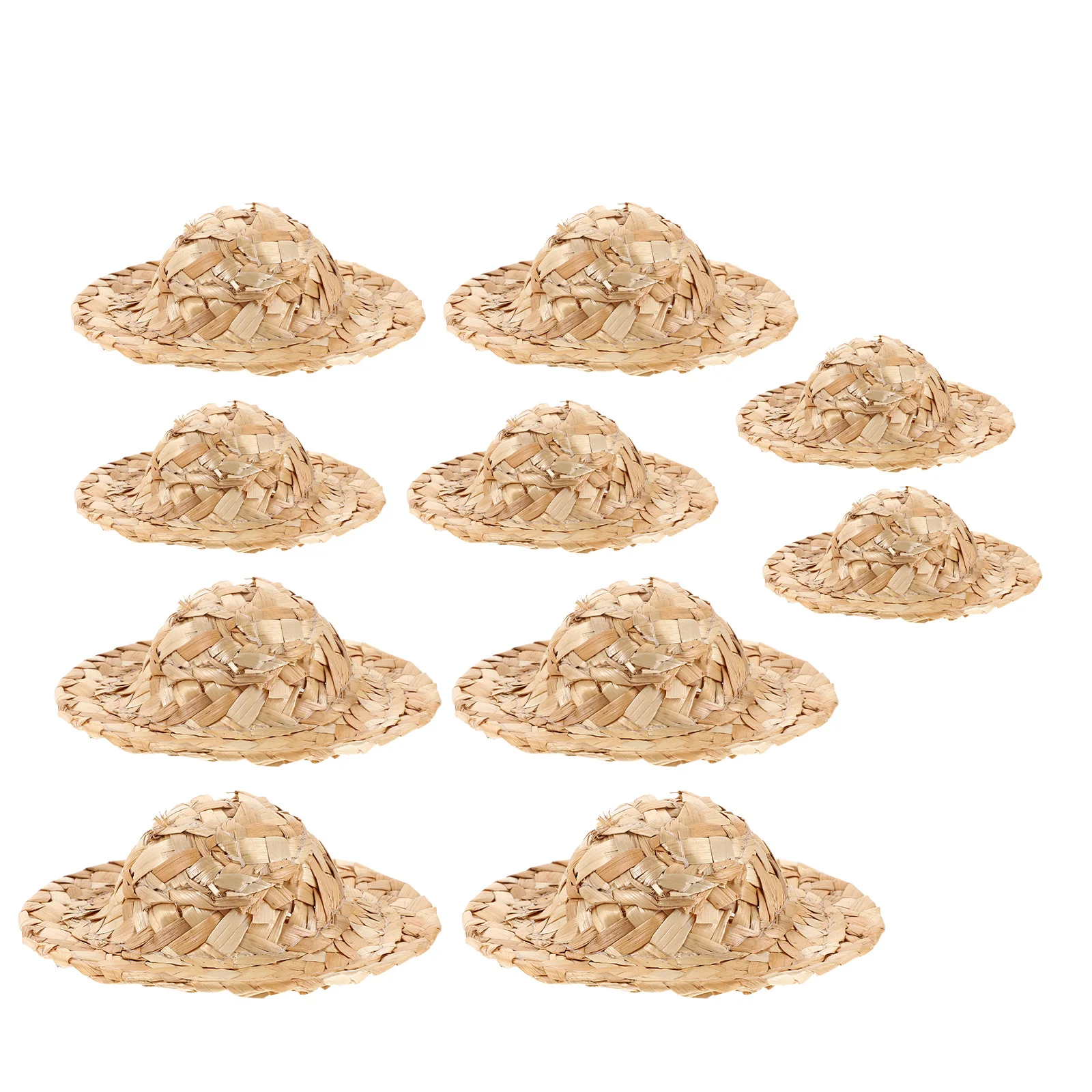 Мини-тканые соломенные шляпы