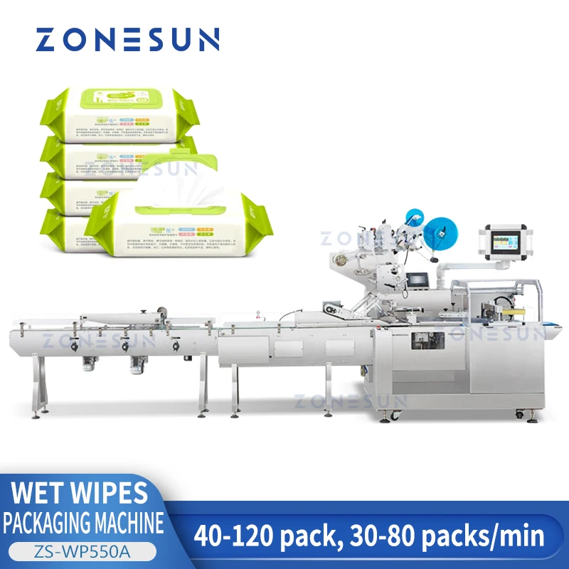 Zonesun zs-wp550a плоские складные влажные салфетки длиной в упаковке
