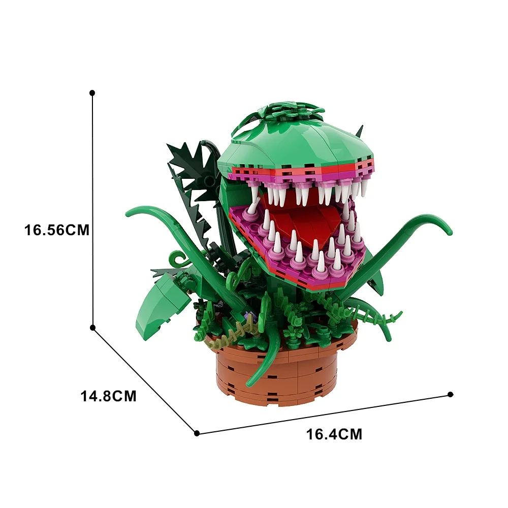 Gobricks moc горшечные растения cannibal flowers - Фотография_6