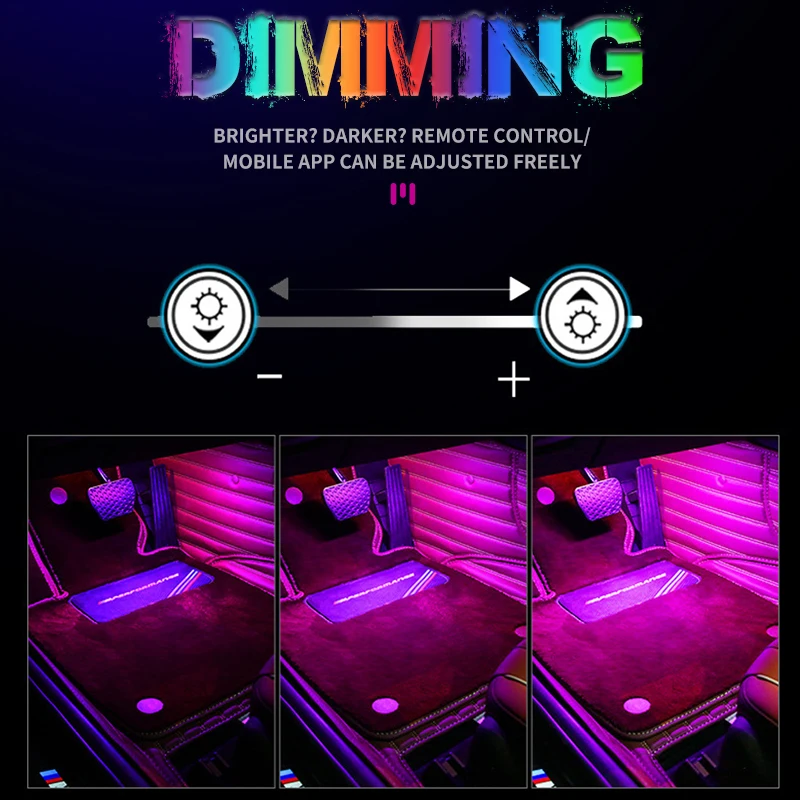 Светодиодный rgb автомобильный ножной окружающий свет с usb-сигаретой - Фотография_6