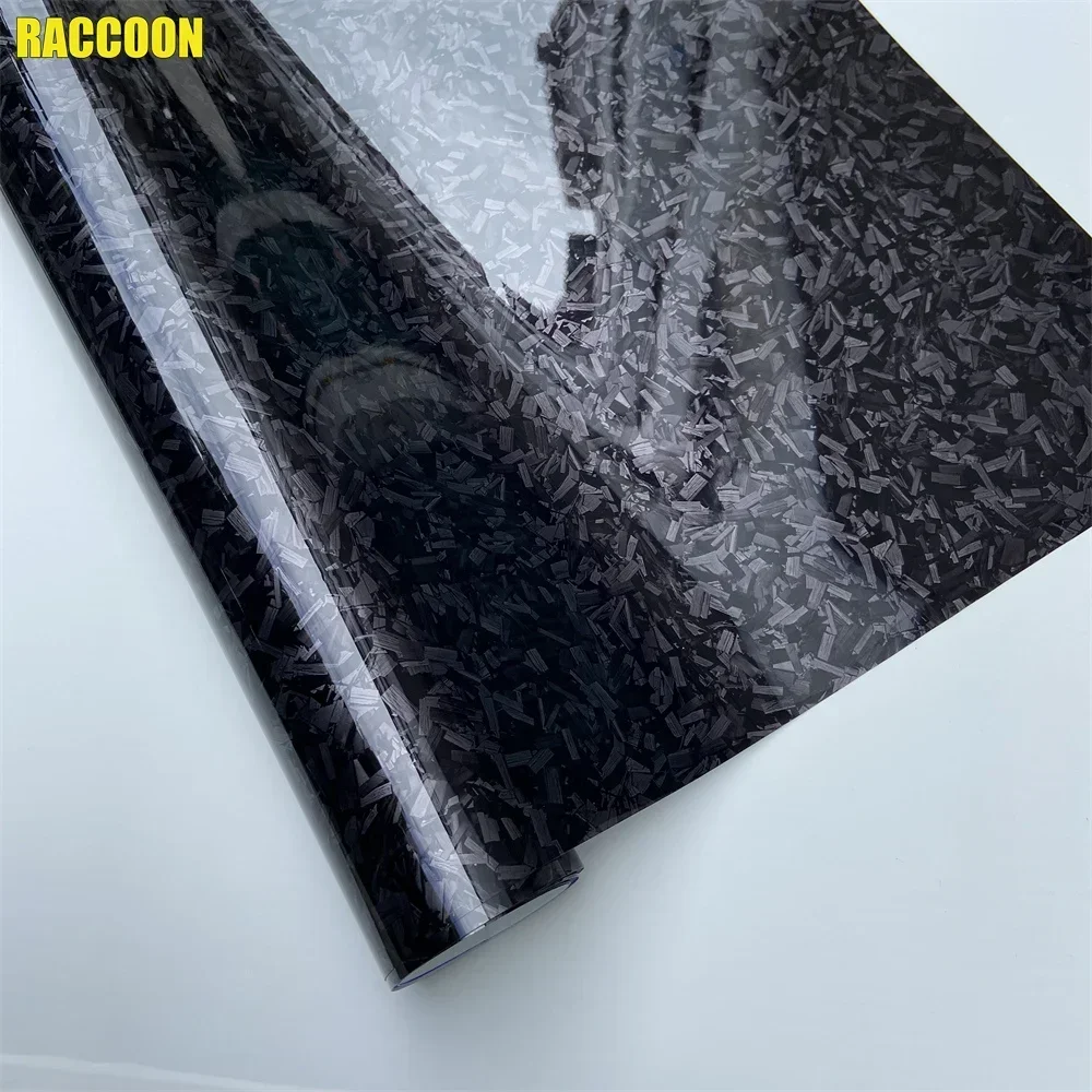 Глянцевая черная кованая виниловая пленка из углеродного волокна - Фотография_3