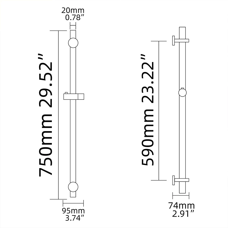 Ciencia набор латунных душевых раздвижных балок с шлангом - Фотография_6