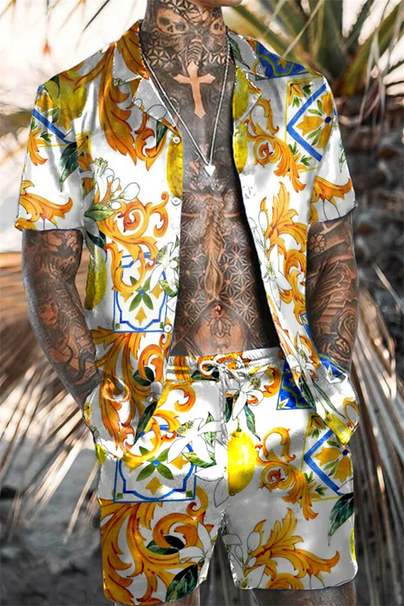 Рубашка в ретро этническом стиле с принтом - Фотография_3