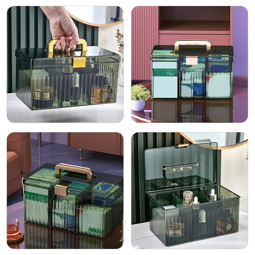 Пластиковый органайзер для лекарств большой емкости