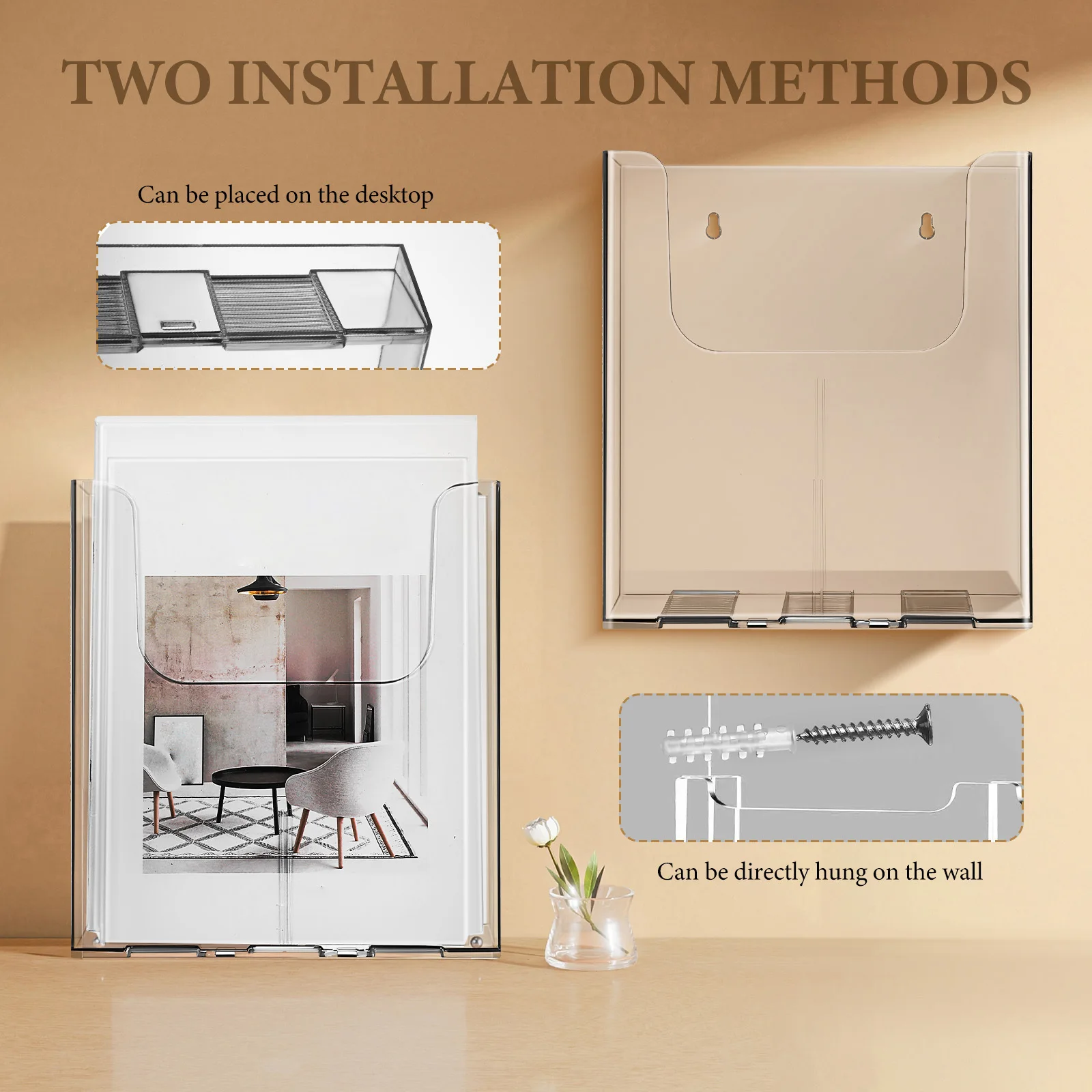 Акриловый настенный держатель для брошюр - Фотография_6