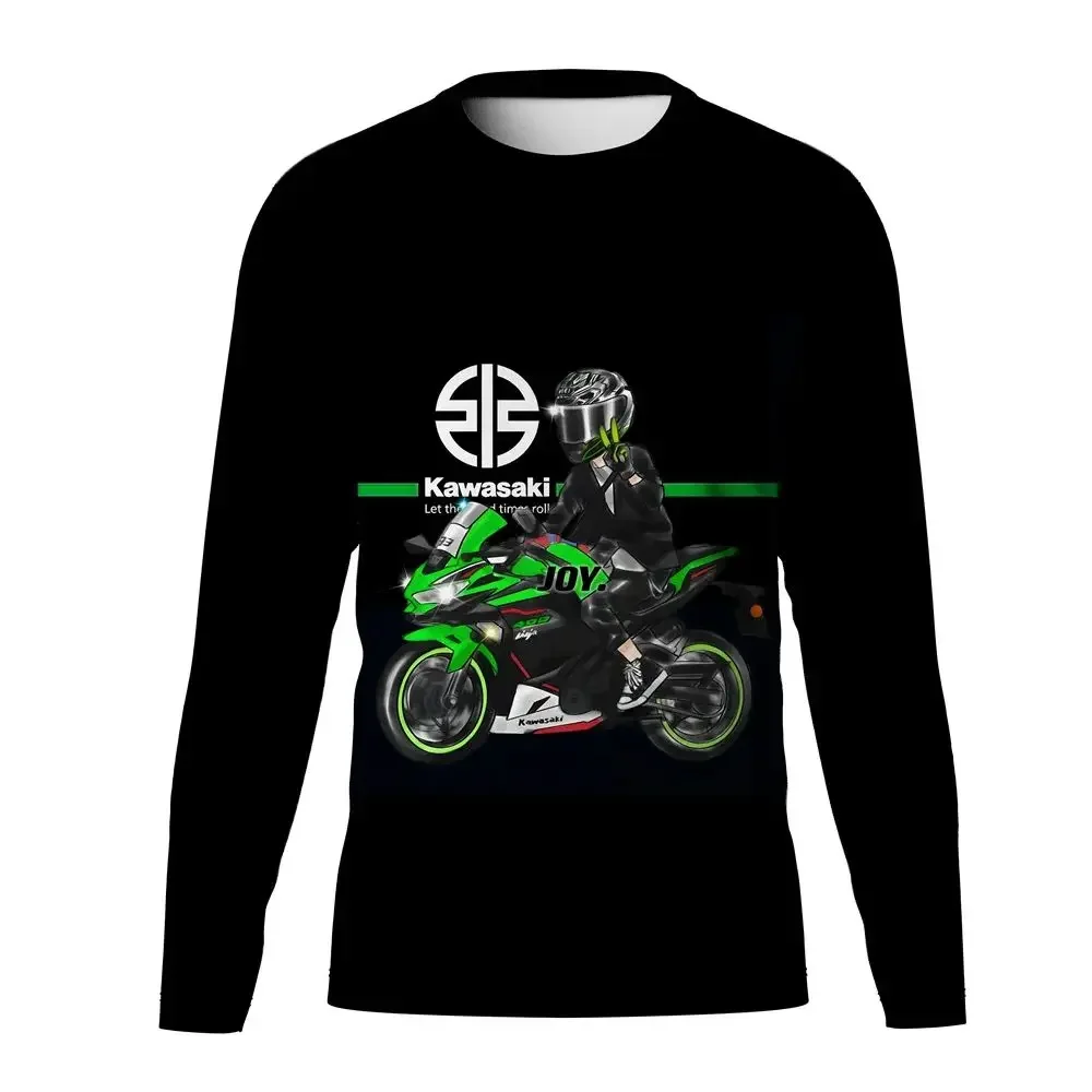 Мужская футболка kawasaki с длинными рукавами harajuku - Фотография_2