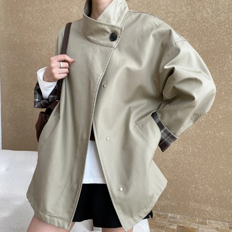 Тренчи женские клетчатые куртки