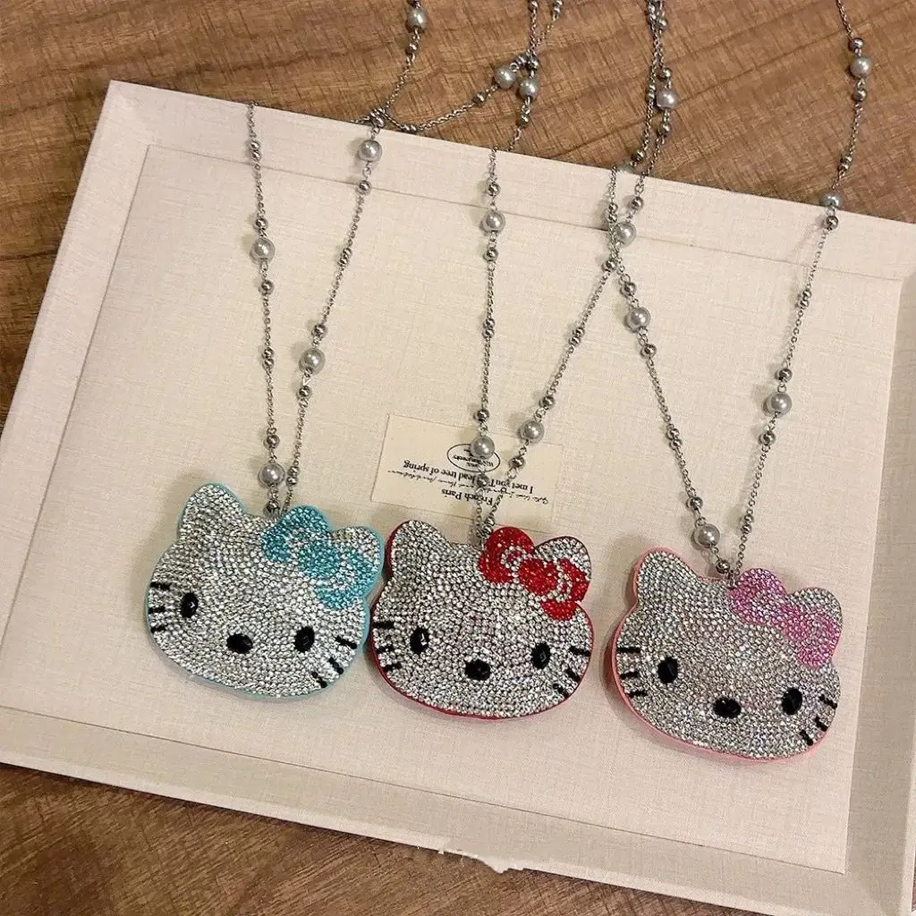 Милое мультяшное ожерелье с бриллиантами hello kitty - Фотография_5