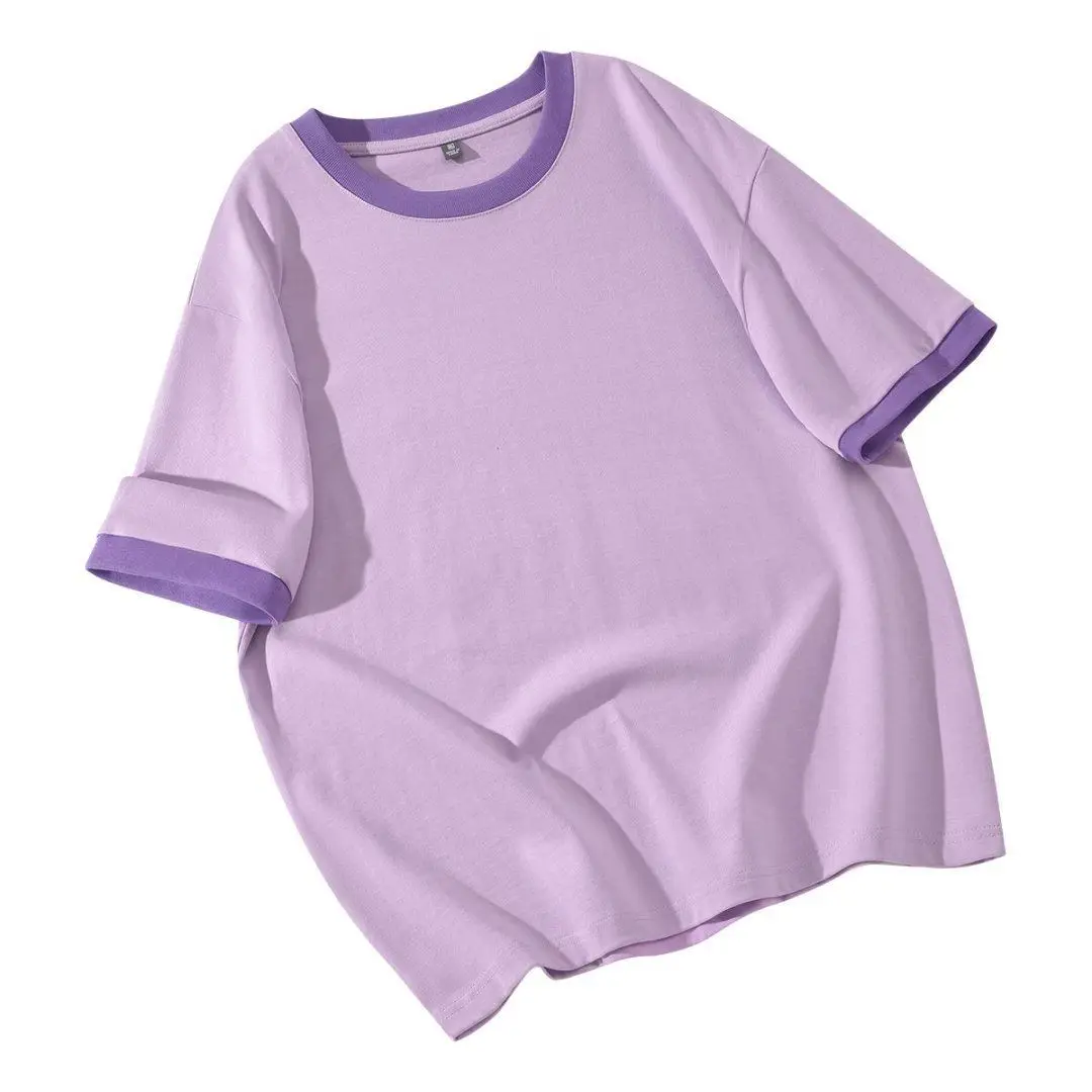 Новые летние лоскутные женские футболки с цветными блоками - Фотография_2