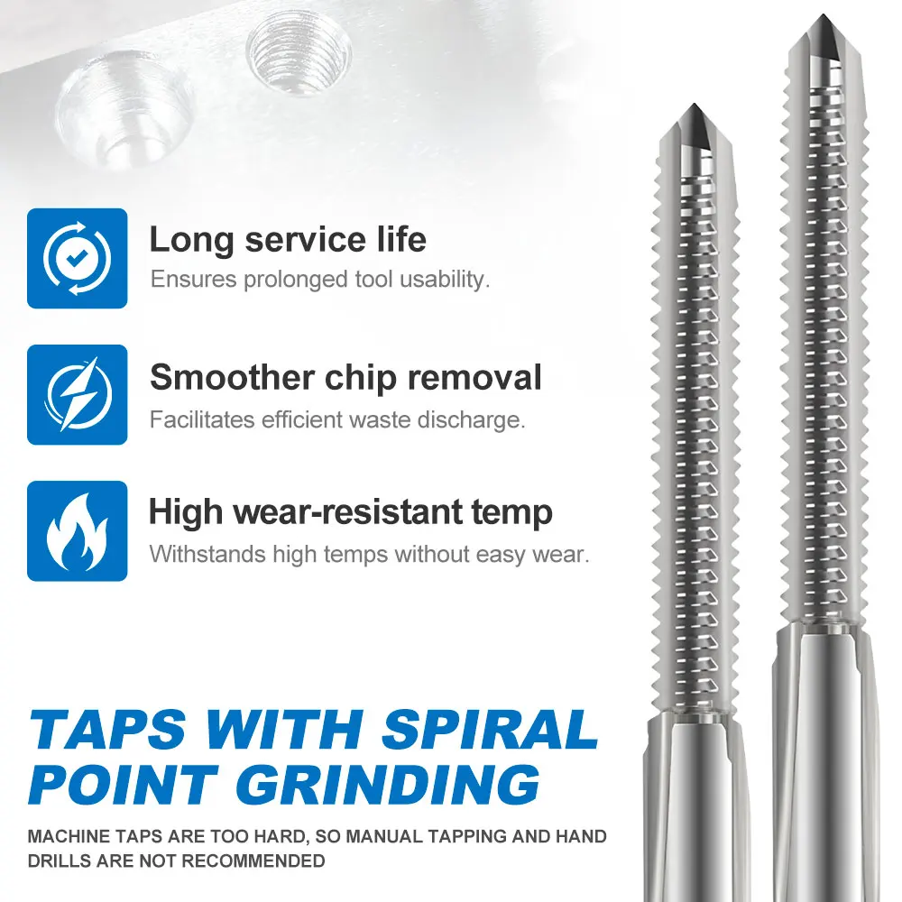 Резьбовой метчик с длинным хвостовиком m2-m12 - Фотография_2