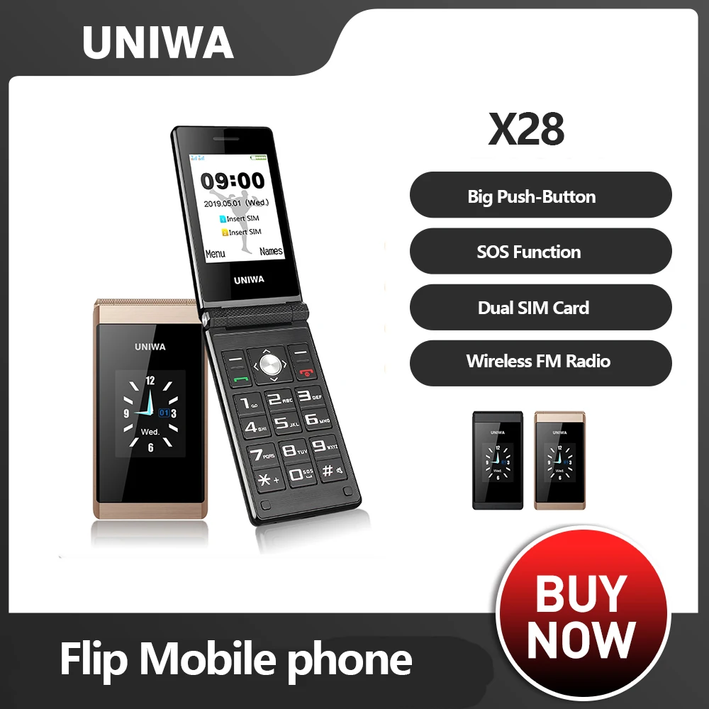 Uniwa x28 большой кнопочный телефон