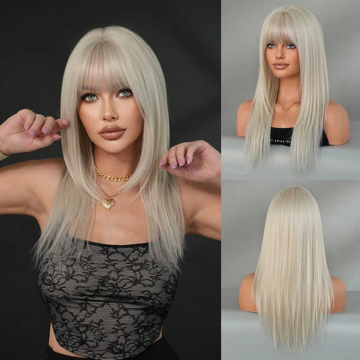 Парик женский серебристо-белый - Фотография_5