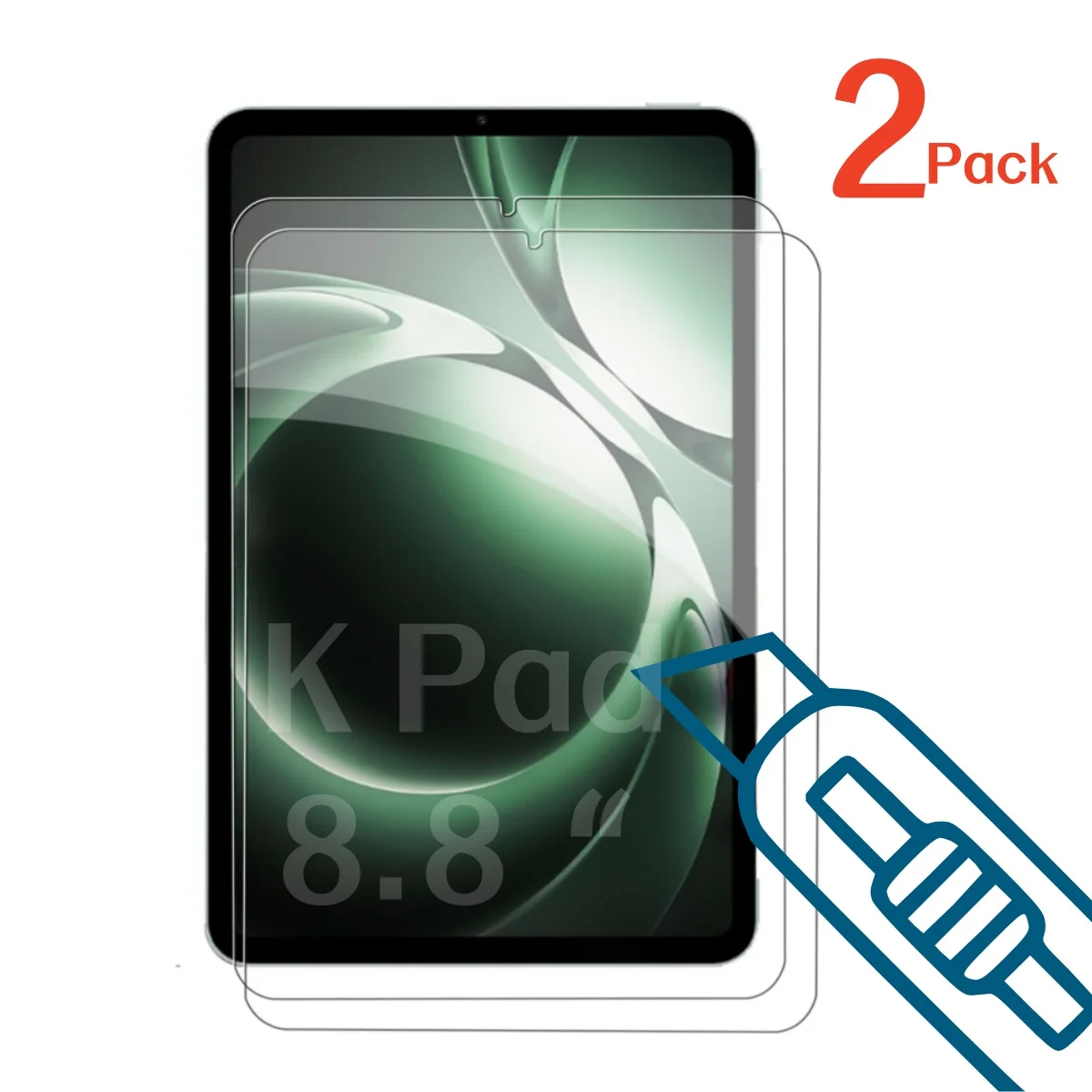 2 упаковки пленки из закаленного стекла для redmi k pad/xiaomi pad mini 8