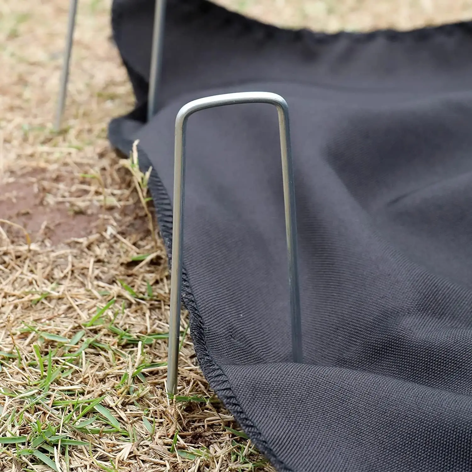 Металлические садовые колья u-образные пейзажные скобы для ногтей - Фотография_3