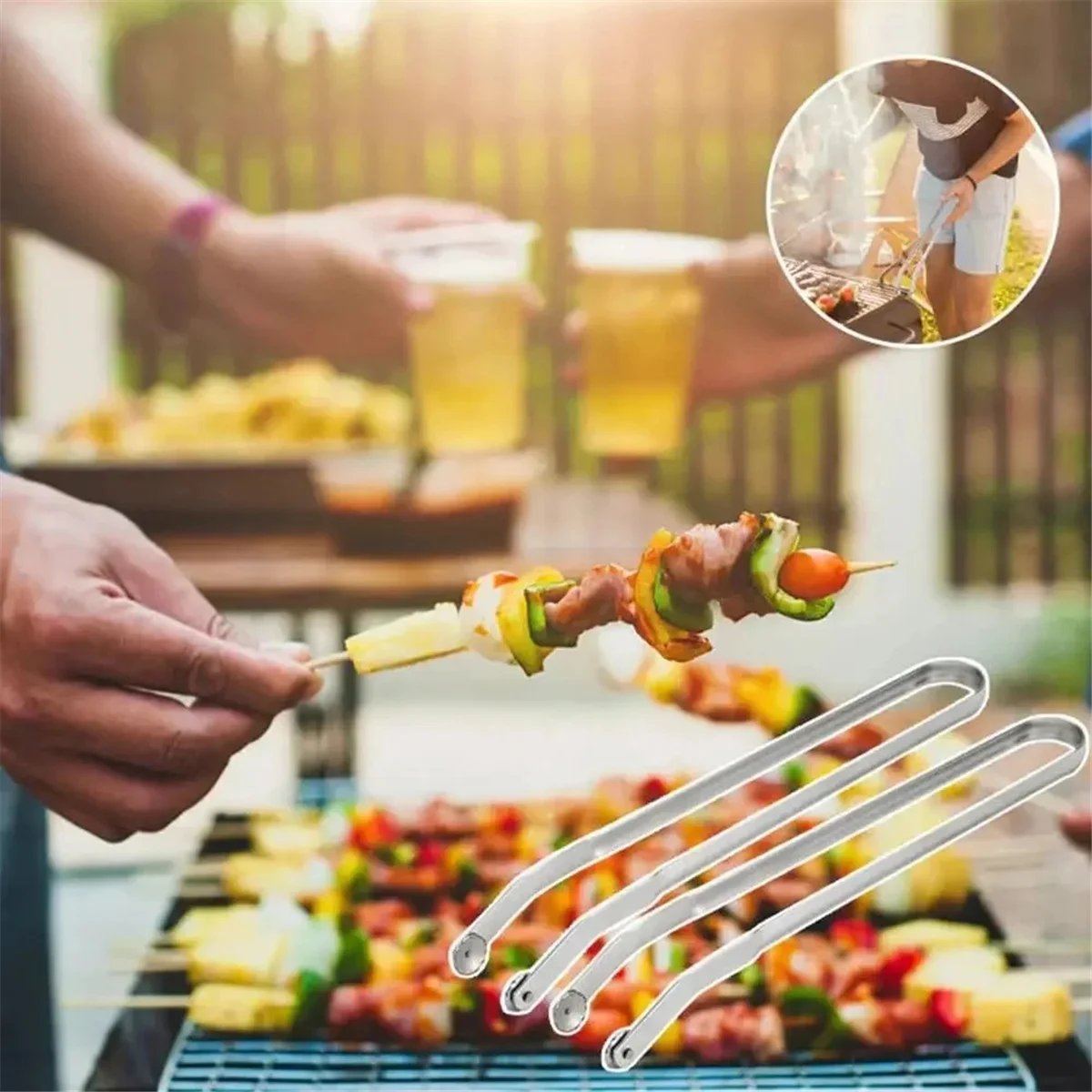 Baau щипцы для скручивания колбас из нержавеющей стали для барбекю - Фотография_2