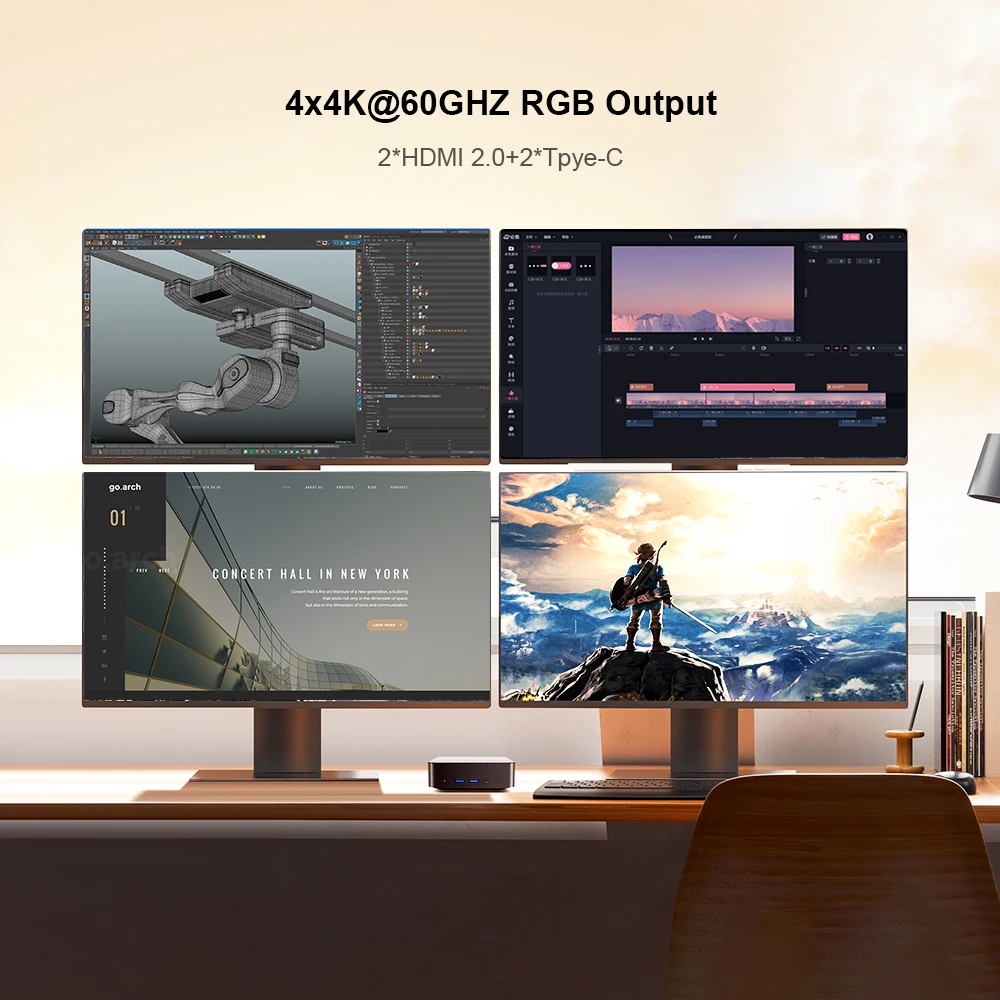 Мини-пк chatreey t9 n100 wifi5 windows 11 - Фотография_5