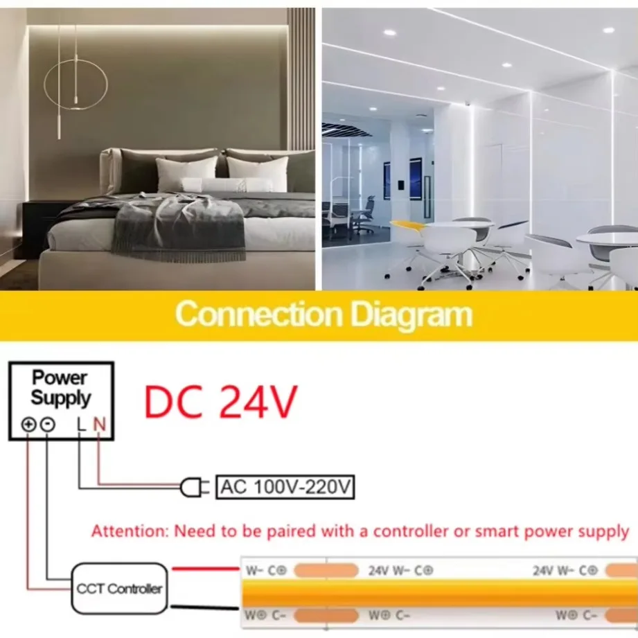 5m 10m fob cob светодиодные ленты - Фотография_3