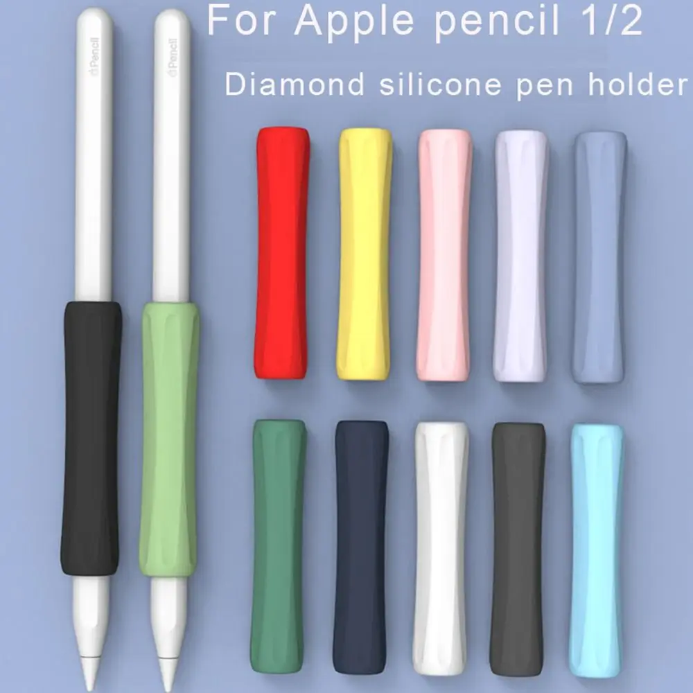 Чехол со стилусом силиконовый для apple pencil 1 2