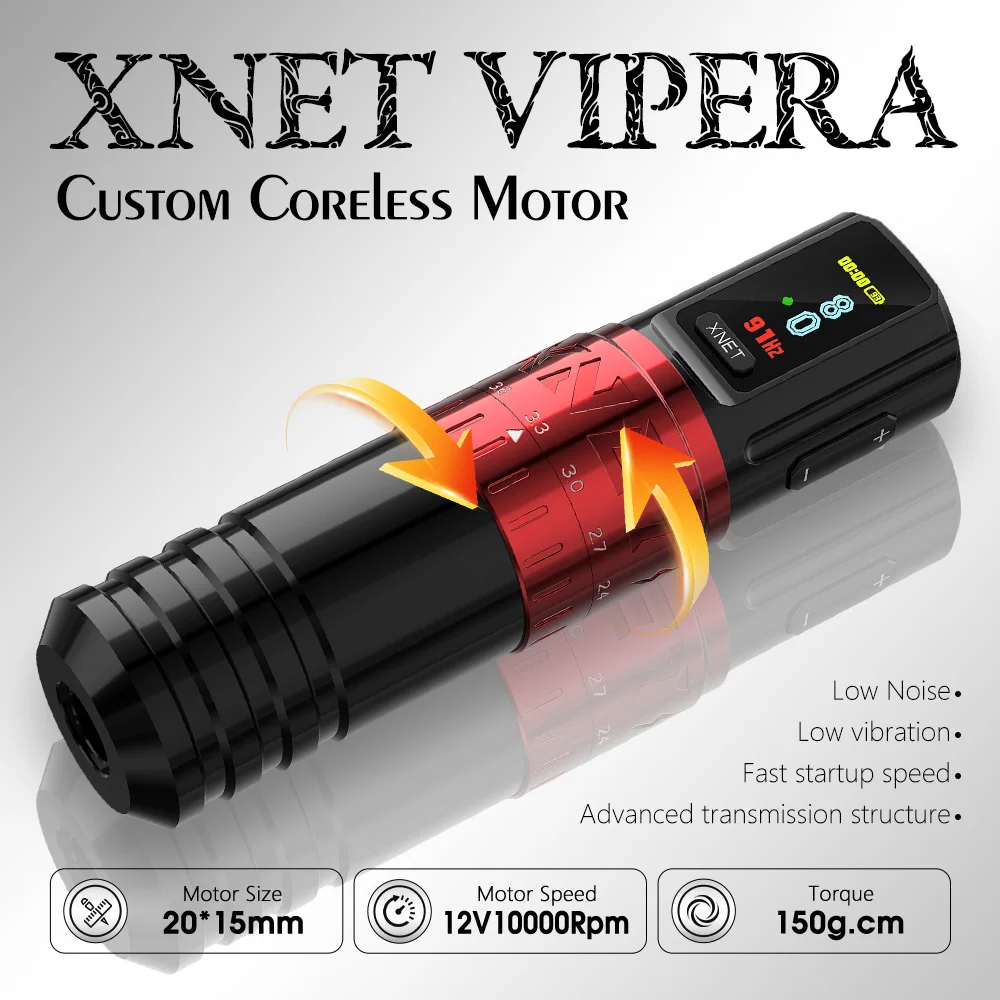 Xnet vipera беспроводная тату-машинка комплект регулируемый ход 2 - Фотография_2