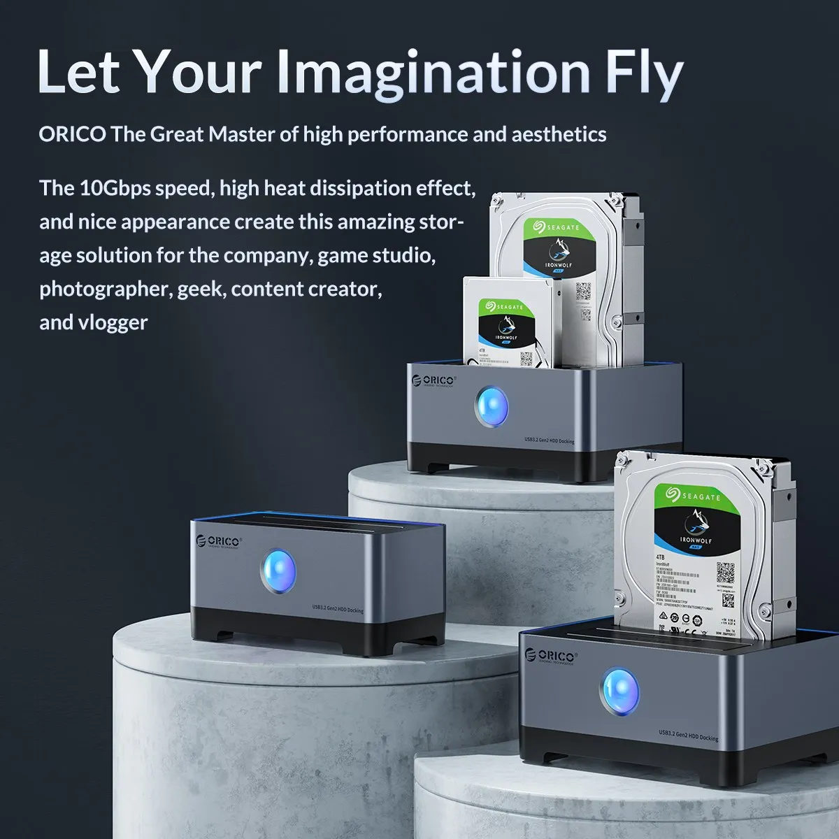 Orico rgb hdd док-станция type-c алюминиевый 2 - Фотография_6