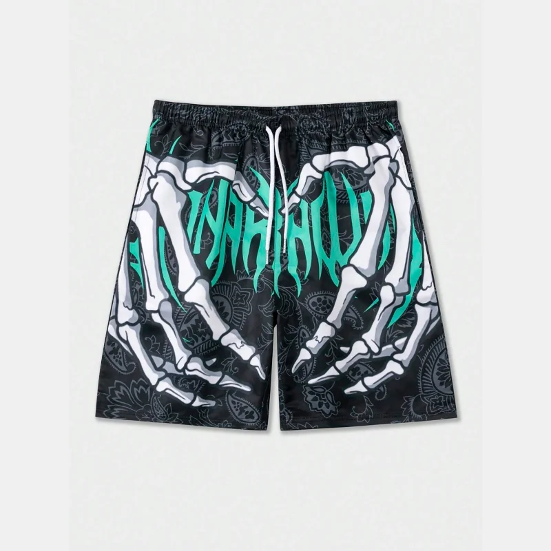 Trend skeleton hand graphic beach