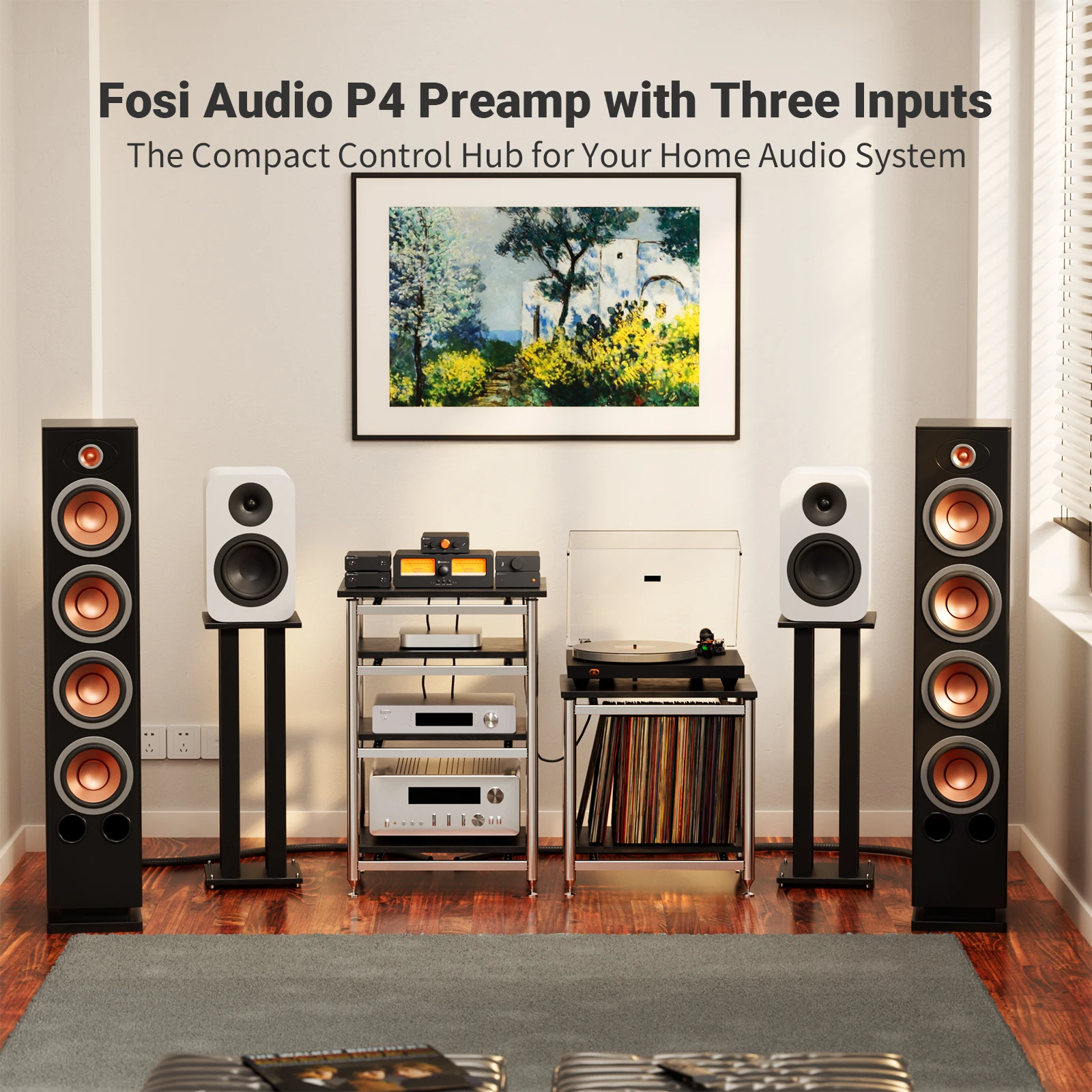 Fosi audio p4 hifi предусилитель: 3 входа rca - Фотография_2