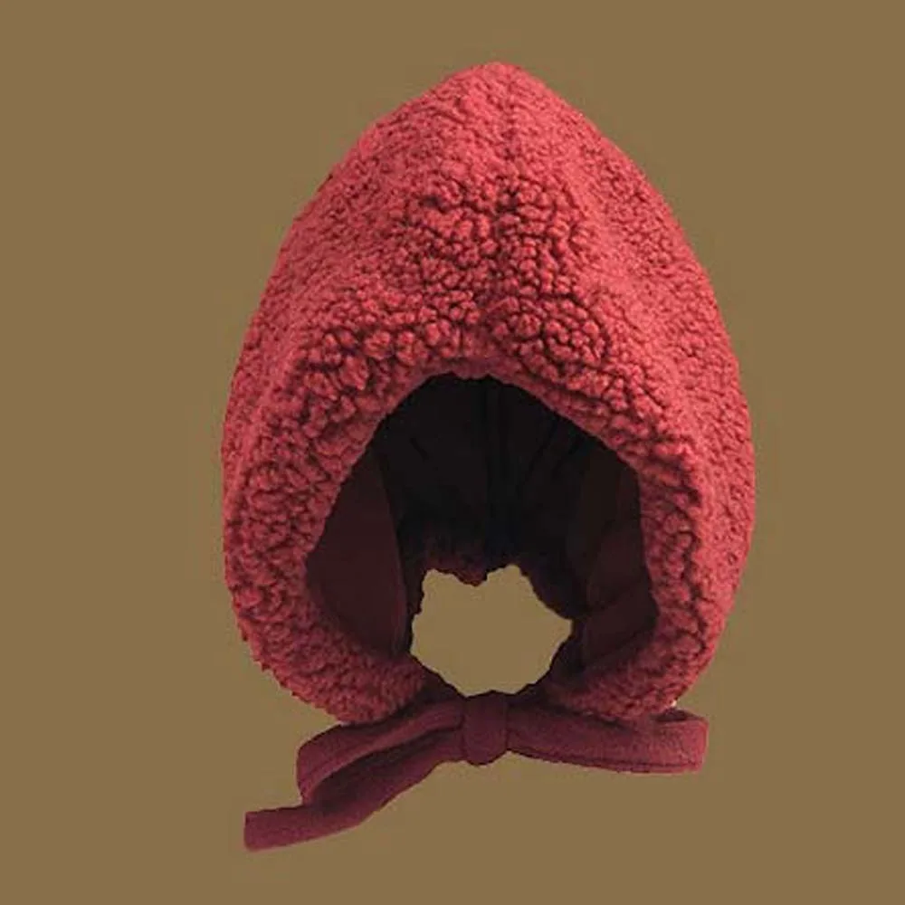 Индивидуальная пушистая новогодняя красная шапка