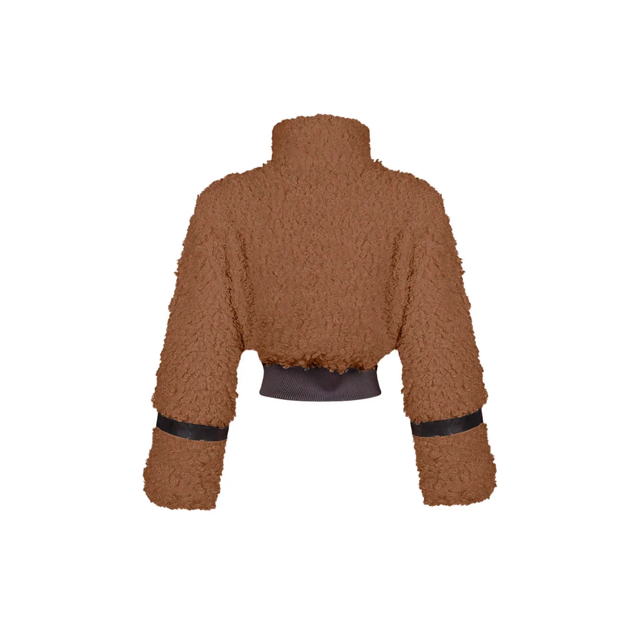 Женское кожаное стеганое пальто - Фотография_6