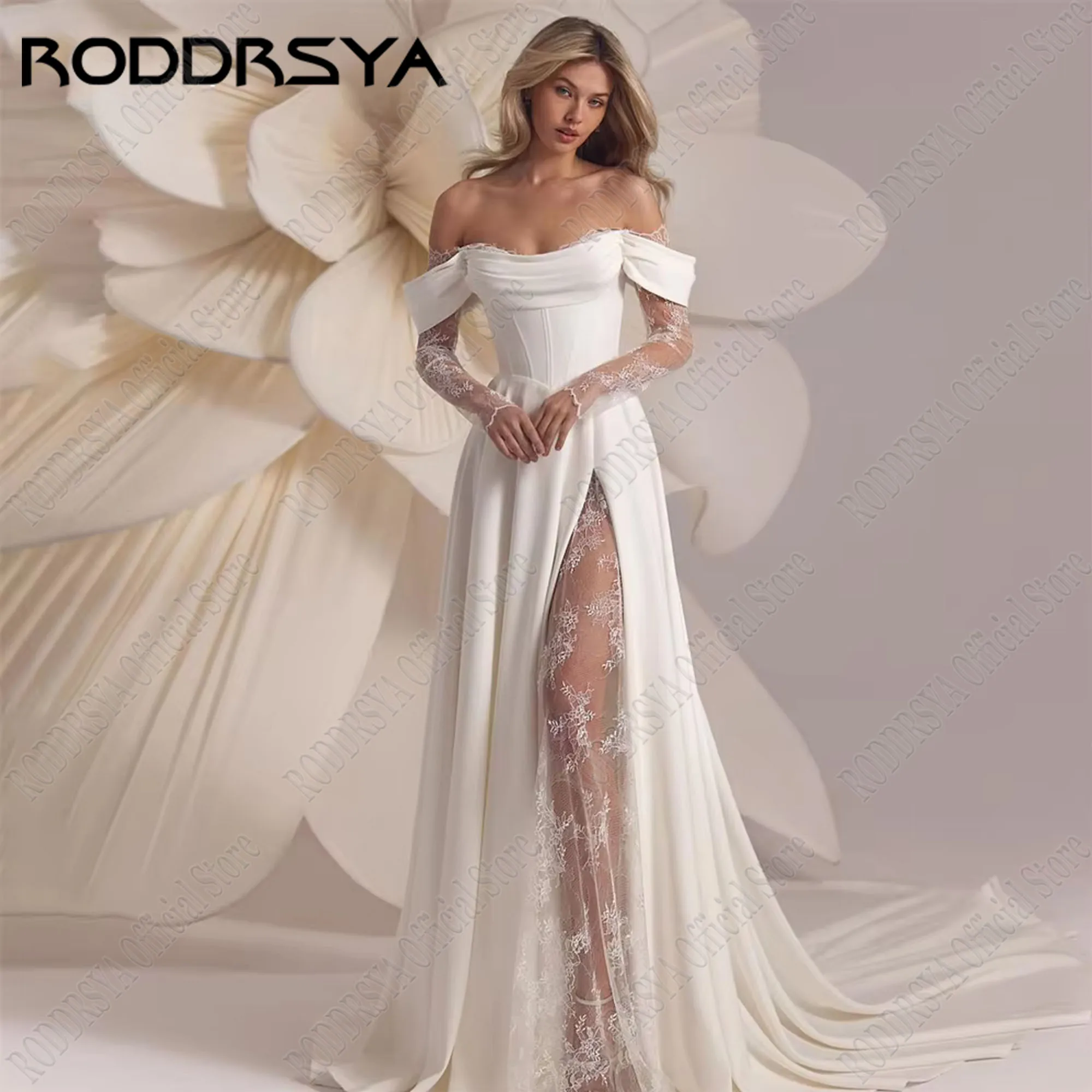 Женское кружевное свадебное платье roddrsya