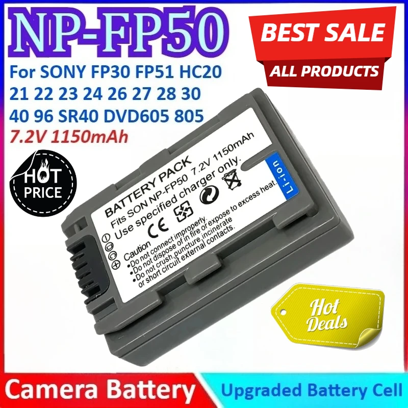 Совершенно новый аккумулятор для камеры np-fp50 емкостью 1150 мач